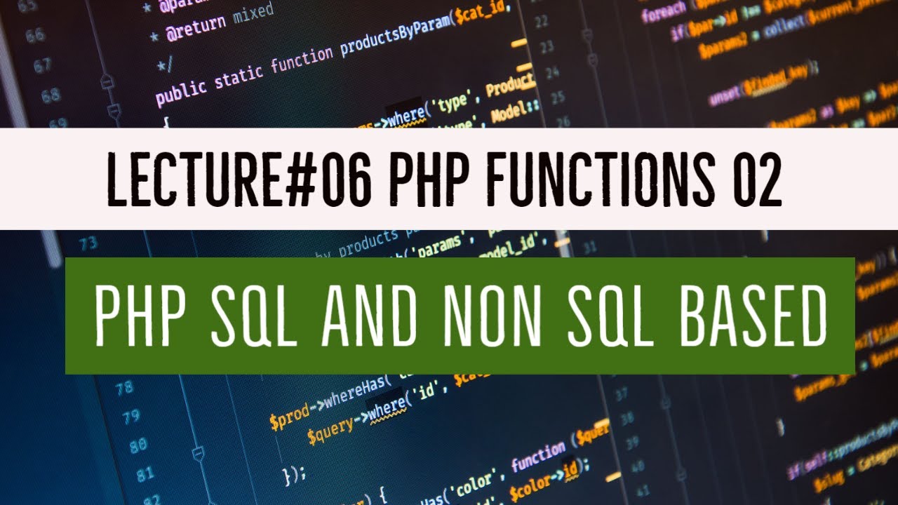 Basic PHP and MY SQL. Internet Programming Lecture#06 - YouTube