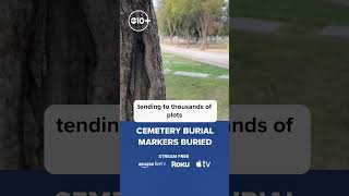 Many families searching for loved ones burial markers at a cemetery which have been buried by dirt.