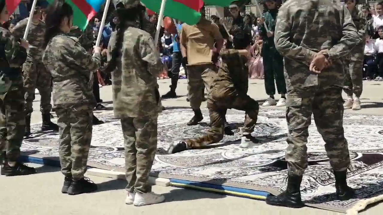 Qaradağ rayon puta qəsəbəsi 184 nömrəli orta məktəb 28 may XTQ döyüş səhnəsi🇦🇿🐺
