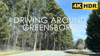 Driving Around Greensboro, Road Trip, North Carolina, USA | Travel Video | 4K HDR