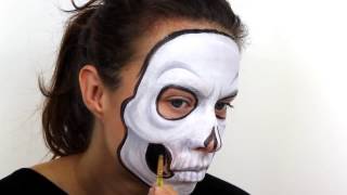 Halloween Advanced Skull Face Paint Tutorial   Snazaroo