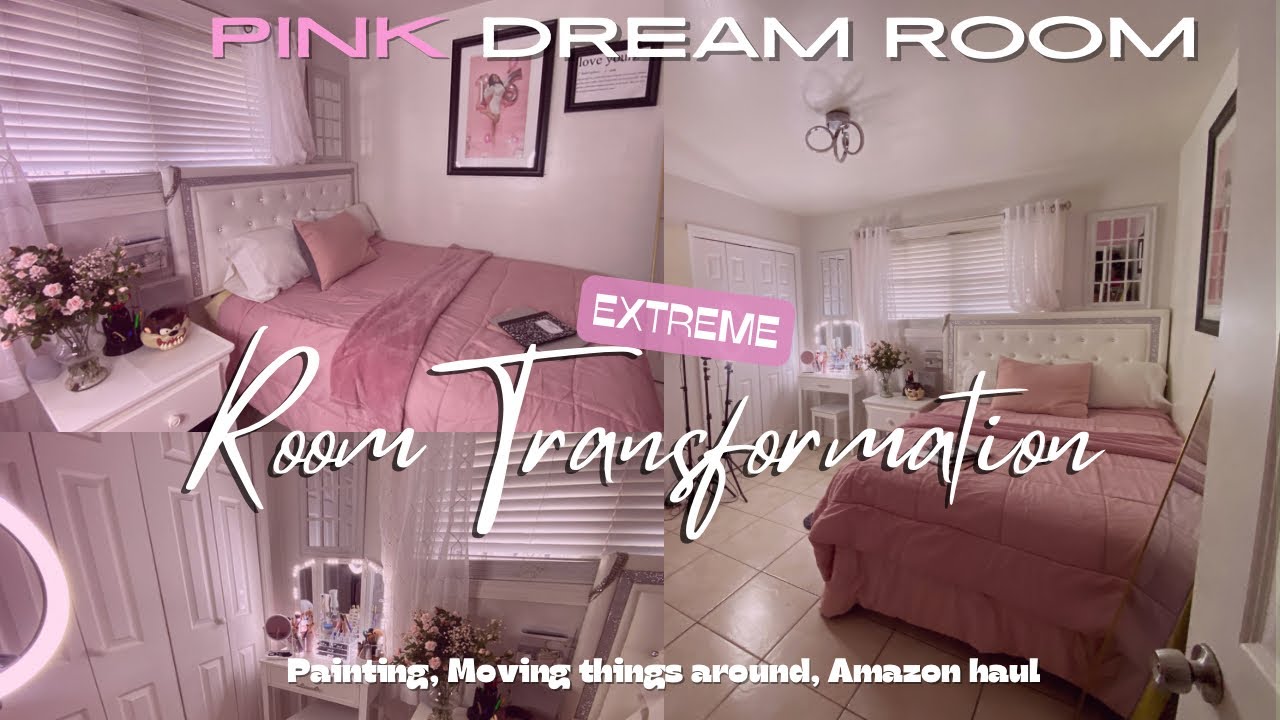 *EXTREME* Room Transformation My pink dream room + Room tour YouTube