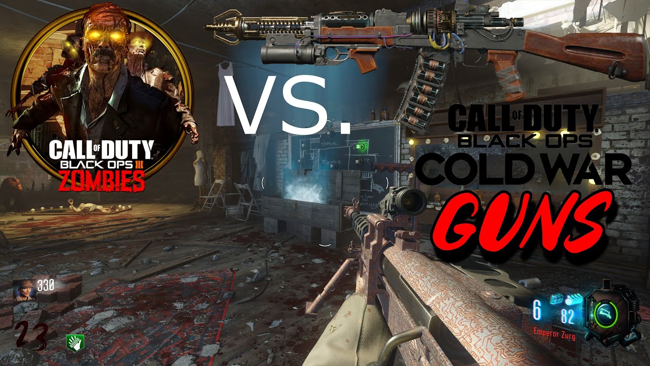 BO3 Zombies Kino Der Toten with Cold War Guns YouTube