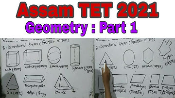 Assam TET 2021 | Geometry : Part 1 | 2-D & 3-D Shapes | Triangle, Square, Rectangle, parallelogram
