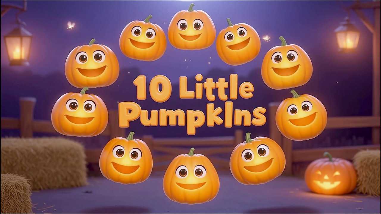 🎃👻 Ten Little Pumpkins | A Spooky but Friendly Countdown Song! 👻🎃