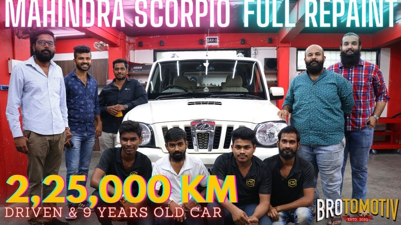 Repainting a 2,25,000km Driven- 9 yr old Mahindra Scorpio