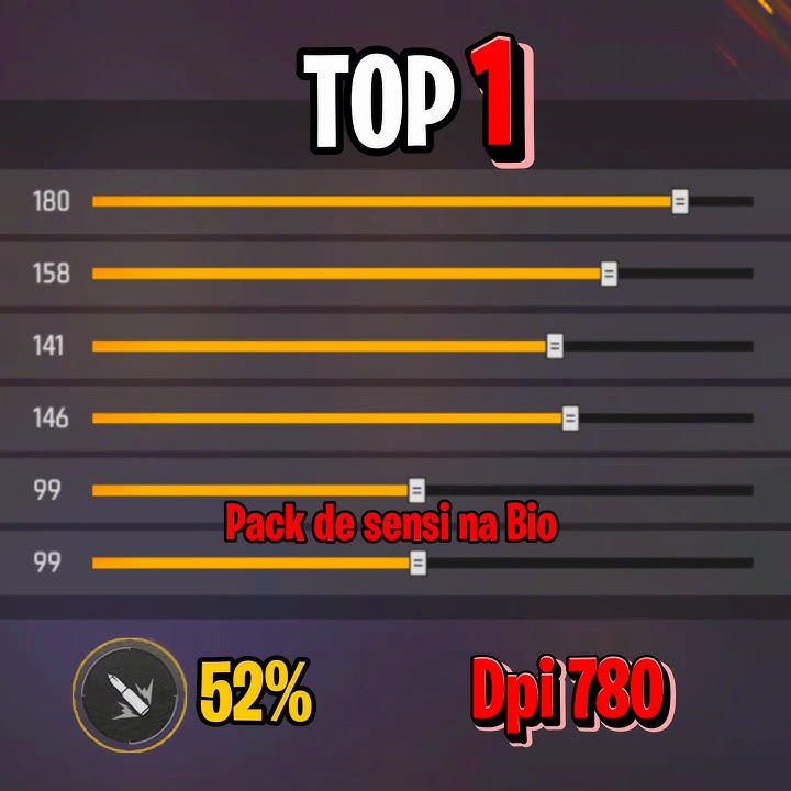 SENSI IGUAL XIT! SENSI SEM e COM DPI DO FREE FIRE! MELHOR SENSIBILIDADE COM DPI E SEM DPI FREE FIRE