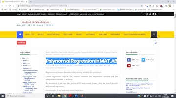 Polynomial Regression | MATLAB