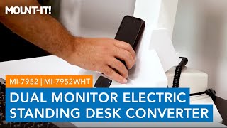 Motorized Sit-Stand Desk Converter for 2 Monitors | MI-7952 / MI-7952WHT ( Features )
