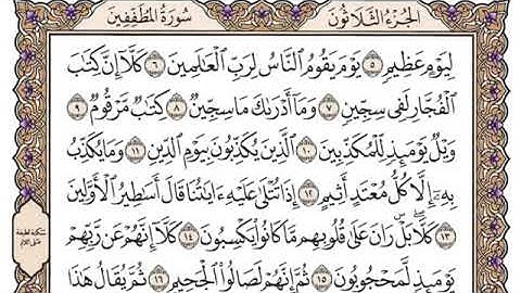 محمد أيوب / سورة المطففين من ١ الى ٢١