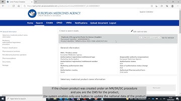 Union Product Database: how to view product data (NCAs, MAHs)