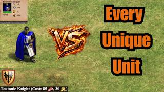 Teutonic Knight vs Every Unique Unit AoE2 DE