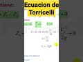 ecuacion de torricelli