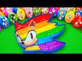 Satisfying ASMR | Making Rainbow Sonic Slime Bathtub by Mixing Jelly Slime CLAY Eggs