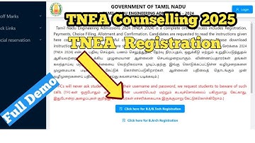 TNEA 2025 Registration|Demo Video|Online application|How to apply for engineering counselling 2025?|