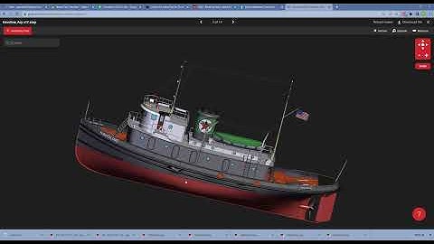 Texaco Havoline Tugboat   3D CAD Model Library   GrabCAD