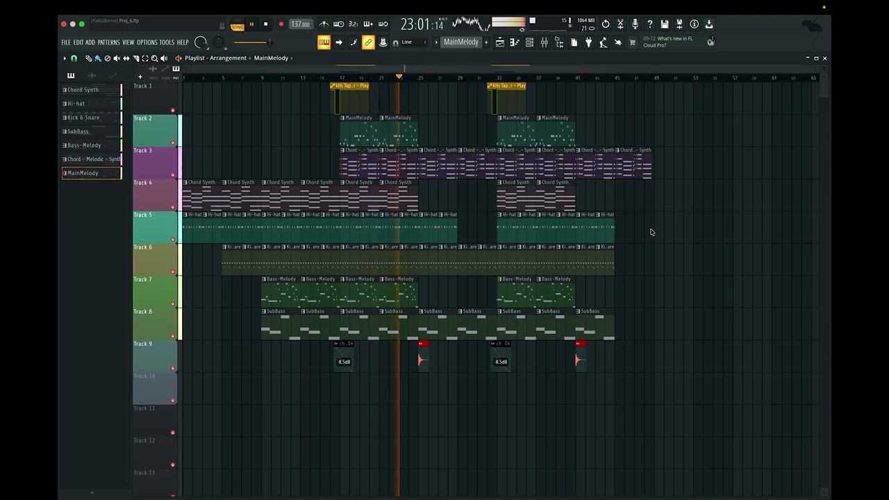 Track #6 // K-pop type beat // (watch me learn music production)