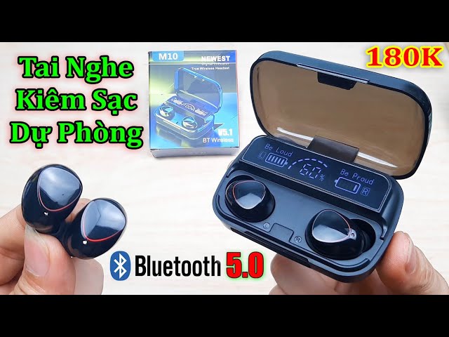 Test và Bung Tai Nghe Bluetooth 5.0 Giá Rẻ Kiêm Sạc Dự Phòng đáng mua nhất 2021