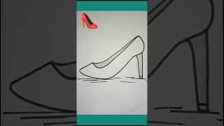 👠 Beautiful Sandal Drawing with Black Marker ✨ | Easy Art #shorts #viral #trendingshorts #like