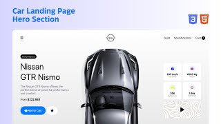 Responsive Car Hero Section - Flexbox, Grid, Onload Animations | HTML, CSS, JQuery Guide