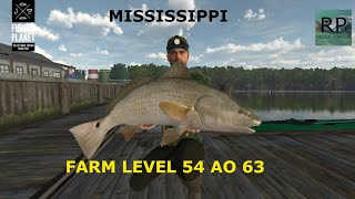 FISHING PLANET // MISSISSIPPI #FARM LVL 54 AO 63