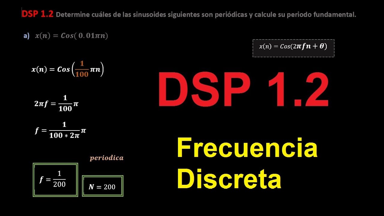 DSP 1.2 Determine cuáles de las sinusoides siguientes son periódicas y