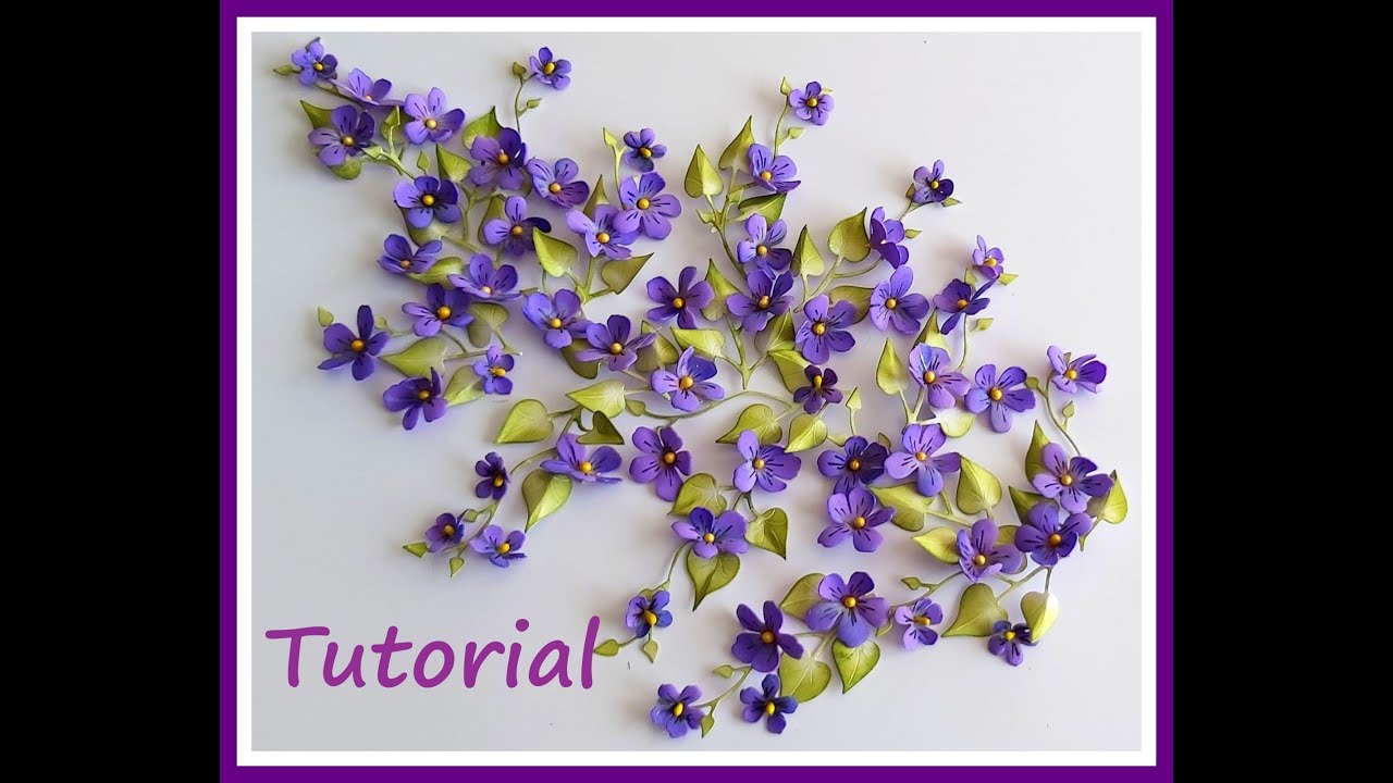 KWIATY Z FOAMIRANU FIOŁKI TUTORIAL - FLOWERS FROM FOAMIRAN  TUTORIAL