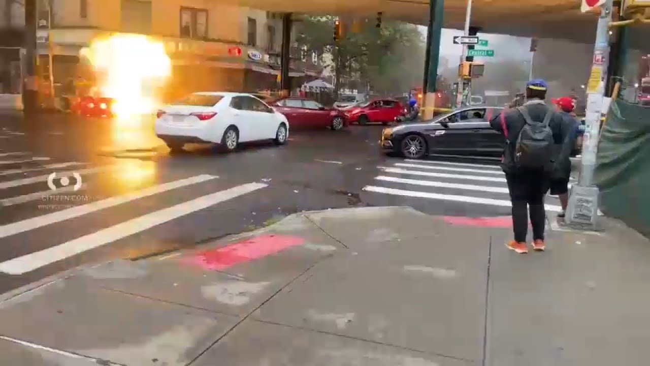 Exploding manhole cover caught on camera in Bushwick