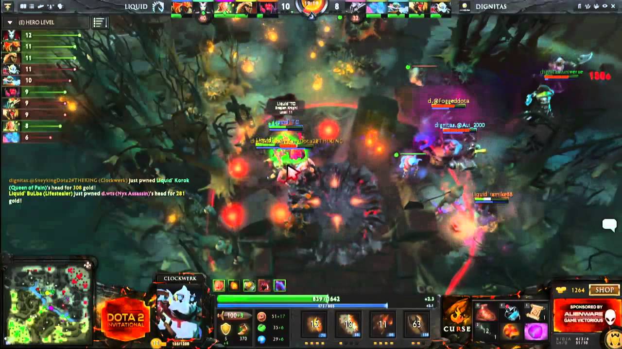 Dignitas vs. Team Liquid Grand Finals Game 1 - Curse Dota 2 Invitational sponsored by Alienware