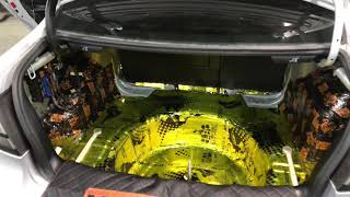 Saab 9-3 шумоизоляция материалами Комфортмат. Создается комфортная атмосфера внутри салона авто