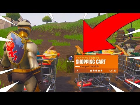 fortnite new shopping cart gameplay new shopping cart vehicle in fortnite fortnite battle royale - fortnite new shopping cart