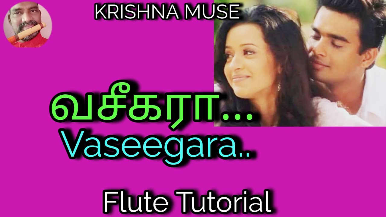 Flute Tutorial/Vaseegara/Tamil Song/Flute Lesson with notation/Hindustani