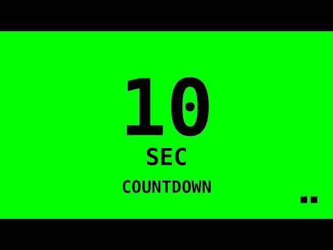 10 Second Timer Green Screen - 10 Seconds Timer Green Screen, No Sound