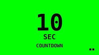 10 Second Timer Green Screen - 10 Seconds Timer Green Screen, No Sound