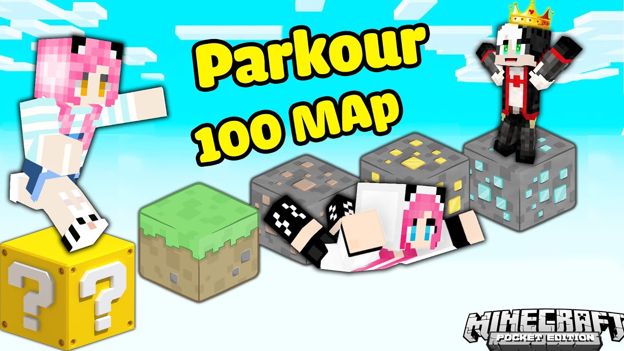 Redhood Và Mều Thành Công Parkour Vượt Qua 100 Map Trong Minecraft*Lần Đầu  Mều Parkour 100 Map Mcpe - Youtube