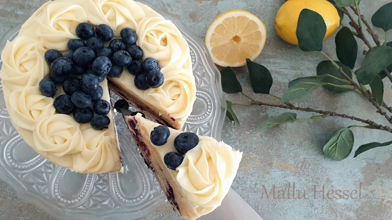 Bolo de Limão e Mirtilos - Mallu Hessel