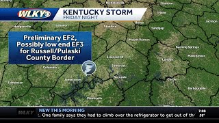 NWS confirms preliminary EF-2 or EF-3 tornado hit Pulaski, Russell counties in Kentucky
