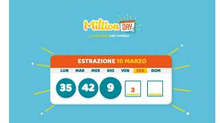 Estrazione Millionday del 10 Marzo 2018