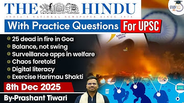 The Hindu Analysis | 8th December 2025 | The Hindu News Paper Today With Practice Questions