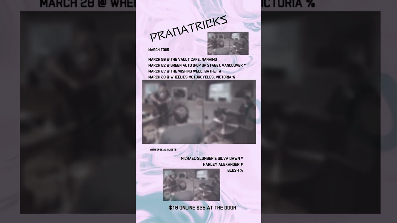 Pranatricks March Tour coming up fast ⚡️ tickets through link in website. 