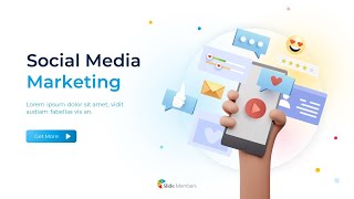 Social Media Marketing Pitch Deck powerpoint animation template