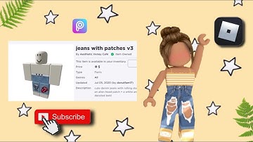 How to make cute jeans on roblox using pixlr! pretty simple and aesthetic!