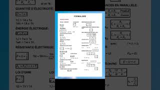 Formulaire Essentiel En Courant Continu Lois Formules À Connaître