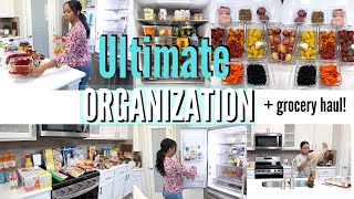 REFRIGERATOR ORGANIZATION & GROCERY HAUL 2021! CLEAN & DECLUTTER WITH ME