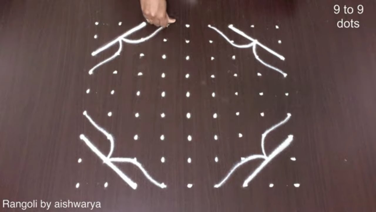 Traditional Friday Rangoli 9 Into 9