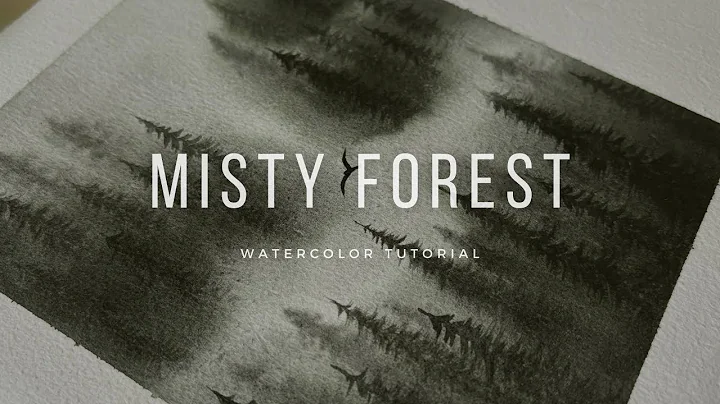Step by step tutorial | Misty pine forest | Simple watercolor painting for beginners | Wet on wet