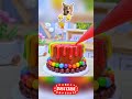 Rainbow Candy Drip Cake🌈 #minicake #tinycake #shortsvideo #shorts #tinyfood #mini #cake #miniature