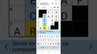 April 20th NY Times mini Crossword