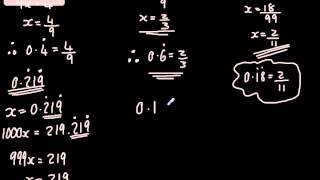 9-1 GCSE Maths - Converting Recurring Decimals into Fractions - Higher