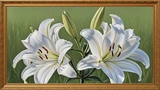 12 Hours Dreamy Floral Oil Painting | Soft Pastel Garden 4K Ambient Art for TV screenshot 4